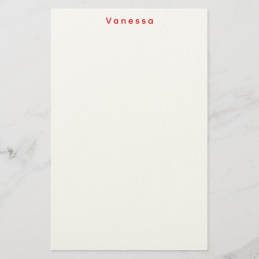 Professioneel klassiek kalligrafie naam aangepast briefpapier (Voorkant)