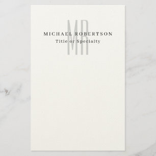 Professioneel Klassiek Monogram Minimalistisch Een Briefpapier
