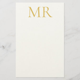 Professioneel Klassiek Monogram Minimalistisch Een Briefpapier