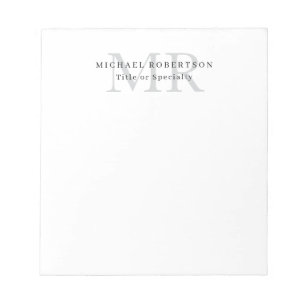 Professioneel Klassiek Monogram Minimalistisch Een Notitieblok