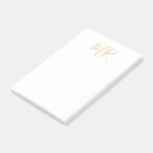Professioneel Klassiek Monogram Minimalistisch Een Post-it® Notes (Schuin)