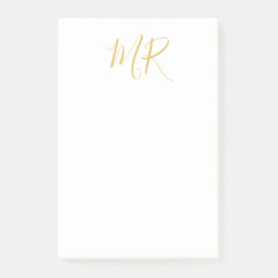 Professioneel Klassiek Monogram Minimalistisch Een Post-it® Notes