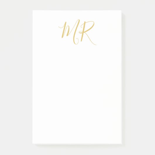 Professioneel Klassiek Monogram Minimalistisch Een Post-it® Notes (Voorkant)