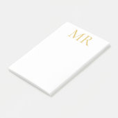 Professioneel Klassiek Monogram Minimalistisch Een Post-it® Notes (Schuin)