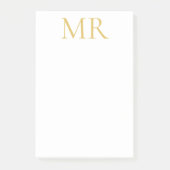 Professioneel Klassiek Monogram Minimalistisch Een Post-it® Notes (Voorkant)