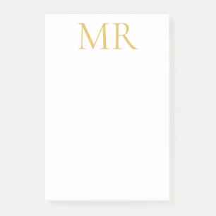 Professioneel Klassiek Monogram Minimalistisch Een Post-it® Notes