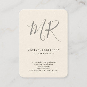 Professioneel Klassiek Monogram Minimalistisch Een Visitekaartje
