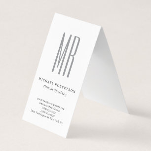 Professioneel Klassiek Monogram Minimalistisch Een Visitekaartjes