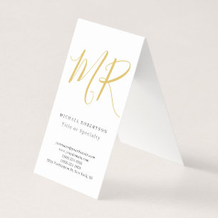 Professioneel Klassiek Monogram Minimalistisch Een Visitekaartjes