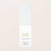 Professioneel Klassiek Monogram Minimalistisch Een Visitekaartjes (Buitenkant ongevouwen)