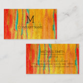 Professioneel kleurrijk modern wattenmonogram #7 visitekaartje (Voorkant / Achterkant)