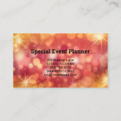 Professioneel Koraal Bokeh Sparkle Custom Photo QR Visitekaartje (Achterkant)