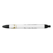 Professioneel Kostbaar Medisch Goud Caduceus Zwarte Inkt Pen (Voorkant)