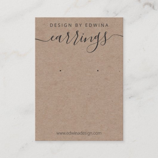 Professioneel Kraft Oorbel Display Visitekaartje (Voorkant)