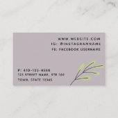 Professioneel kruidentheeminimalistisch Visitekaar Visitekaartje (Achterkant)