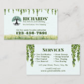 Professioneel Landscape Tree Service Visitekaartje (Voorkant / Achterkant)