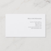 Professioneel, lichtgrijs wit visitekaartje (Achterkant)