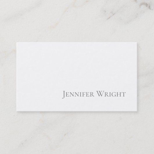 Professioneel, lichtgrijs wit visitekaartje (Voorkant)