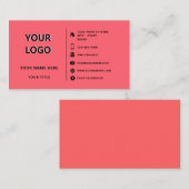 Professioneel Logo Design Corporation Custom - Red Visitekaartje (Voorkant / Achterkant)
