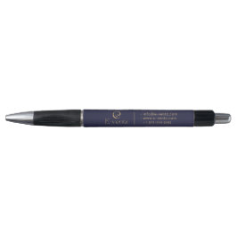 Professioneel Logo l Goud en Navyblauw Marketing  Pen