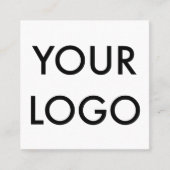 Professioneel Logo minimaal modern wit Vierkante Visitekaartje (Voorkant)