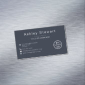 Professioneel Logo Modern Minimalist Navy Blue Magnetisch Visitekaartje (Voorbeeld)
