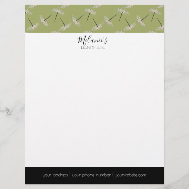 Professioneel logo - Pixie bloempatroon Briefhoofd (Voorkant)