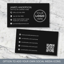 Professioneel logo sociale media QR-code zwart
