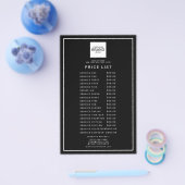 Professioneel logo Zwarte Schoonheid Prijs Service Flyer (Enkel)