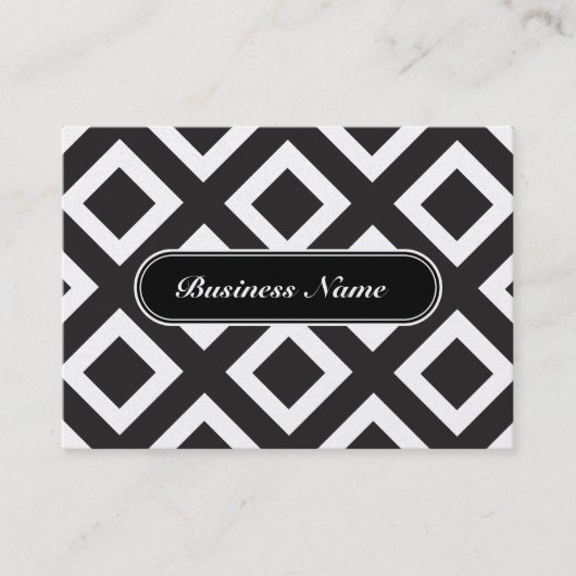 Professioneel, luxe, grafisch vierkant patroon visitekaartje (Voorkant)
