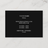 Professioneel, luxe, grafisch vierkant patroon visitekaartje (Achterkant)