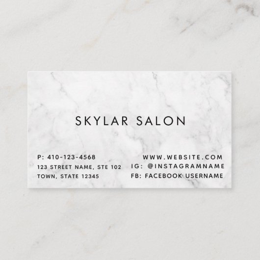 Professioneel marmer QR-Visitekaartje Visitekaartje (Achterkant)