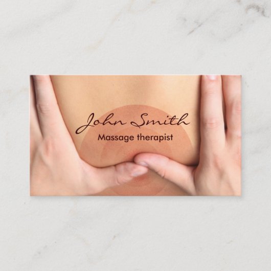 Professioneel massagetherapeut visitekaartje (Voorkant)