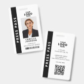 Professioneel Media Pas Foto ID QR Code Badge (Voor- en achterkant)