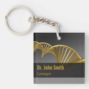 Professioneel Medisch Luxe Gouden DNA-Streng Sleutelhanger