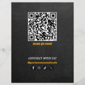 Professioneel Menu Fastfood Promo Korting Zwart (Achterkant)