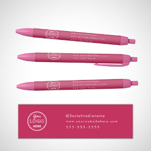 Professioneel merk minimalistisch warmroze Logo Zwarte Inkt Pen