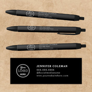 Professioneel Merk Promotionele Logo Website Zwarte Inkt Pen