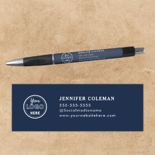 Professioneel merkpromotie logo Navy Blue Pen