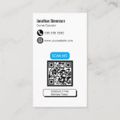 Professioneel met QR-code Aangepaste druk wassen Visitekaartje (Achterkant)