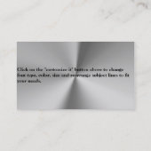 Professioneel metaal visitekaartje (Achterkant)