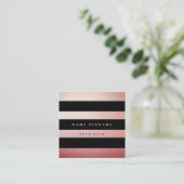 Professioneel minimaal Gold Square Visitekaartje (Staand voorkant)