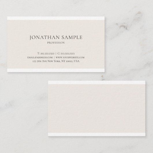 Professioneel, minimaal vormend design visitekaartje (Voorkant / Achterkant)