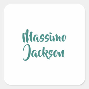 Professioneel Minimalistisch Aangepaste Naam Vierkante Sticker