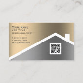 Professioneel minimalistisch dakdak visitekaartje (Achterkant)