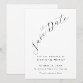 Professioneel Minimalistisch Eenvoudig Modern Save The Date (Voorkant / Achterkant)