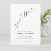 Professioneel Minimalistisch Eenvoudig Modern Save The Date (Staand voorkant)