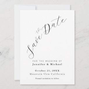 Professioneel Minimalistisch Eenvoudig Modern Save The Date