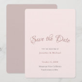 Professioneel Minimalistisch Eenvoudig Roze Goud K Save The Date (Voorkant / Achterkant)
