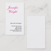 Professioneel minimalistisch, elegant modern visitekaartje (Voorkant / Achterkant)